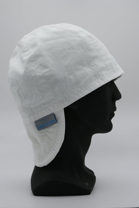 White Cap with White Stitching